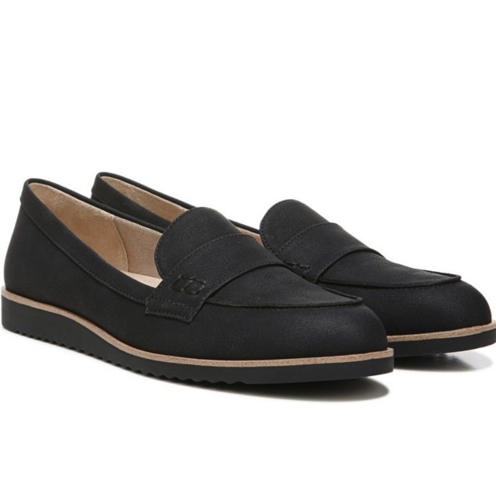 Life Stride Womens Zee‎ Comfort Velocity 2.0 Loafer Shoes Black Sz 9.5M